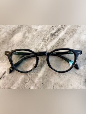 JACQUES MARIE MAGE SHERIDAN FRAMES EYEGLASSES ROUND BLACK MADE IN JAPAN